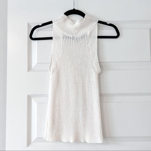 Mock Neck Sleeveless Sweater
